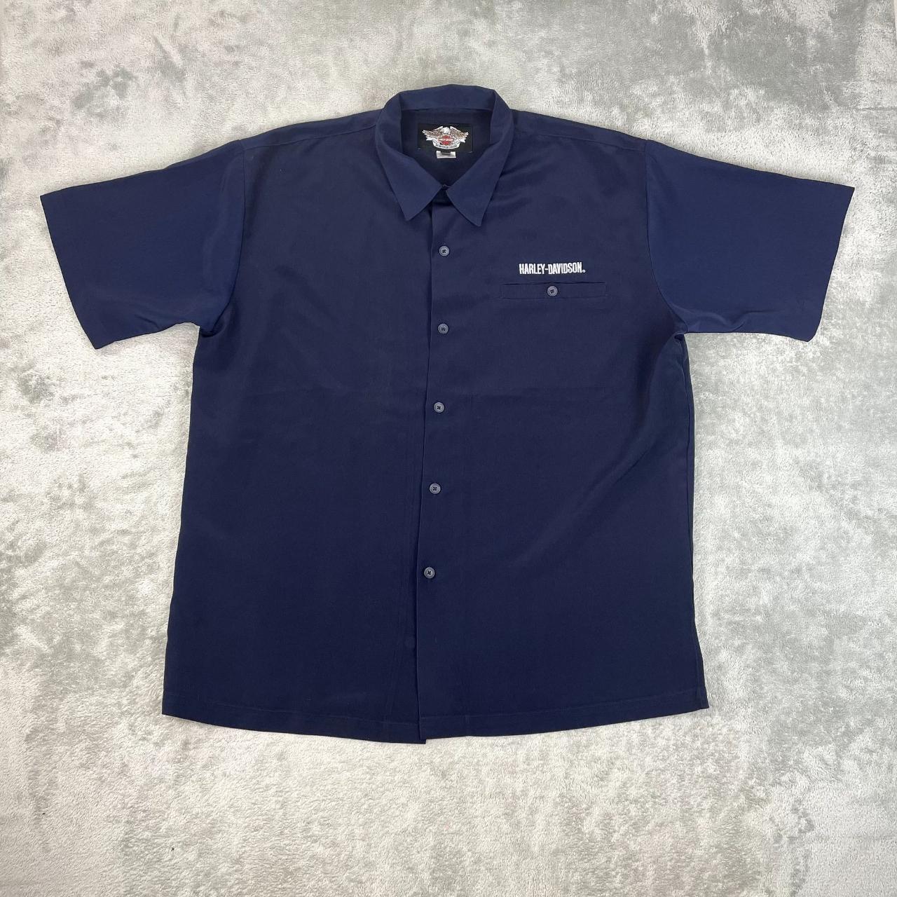 Harley Davidson Men's Navy Shirt | Depop