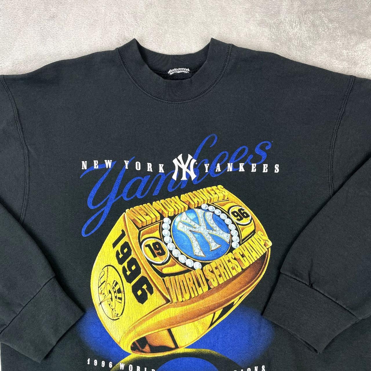 Vintage 90's New York Yankees World Series Sweater - Depop