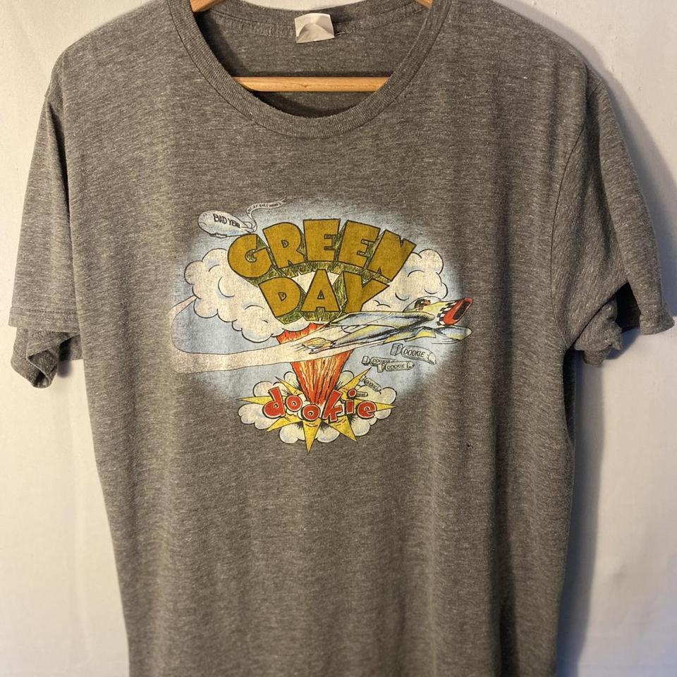 Vintage Green Day Dookie Gray Band T-Shirt Bay... - Depop