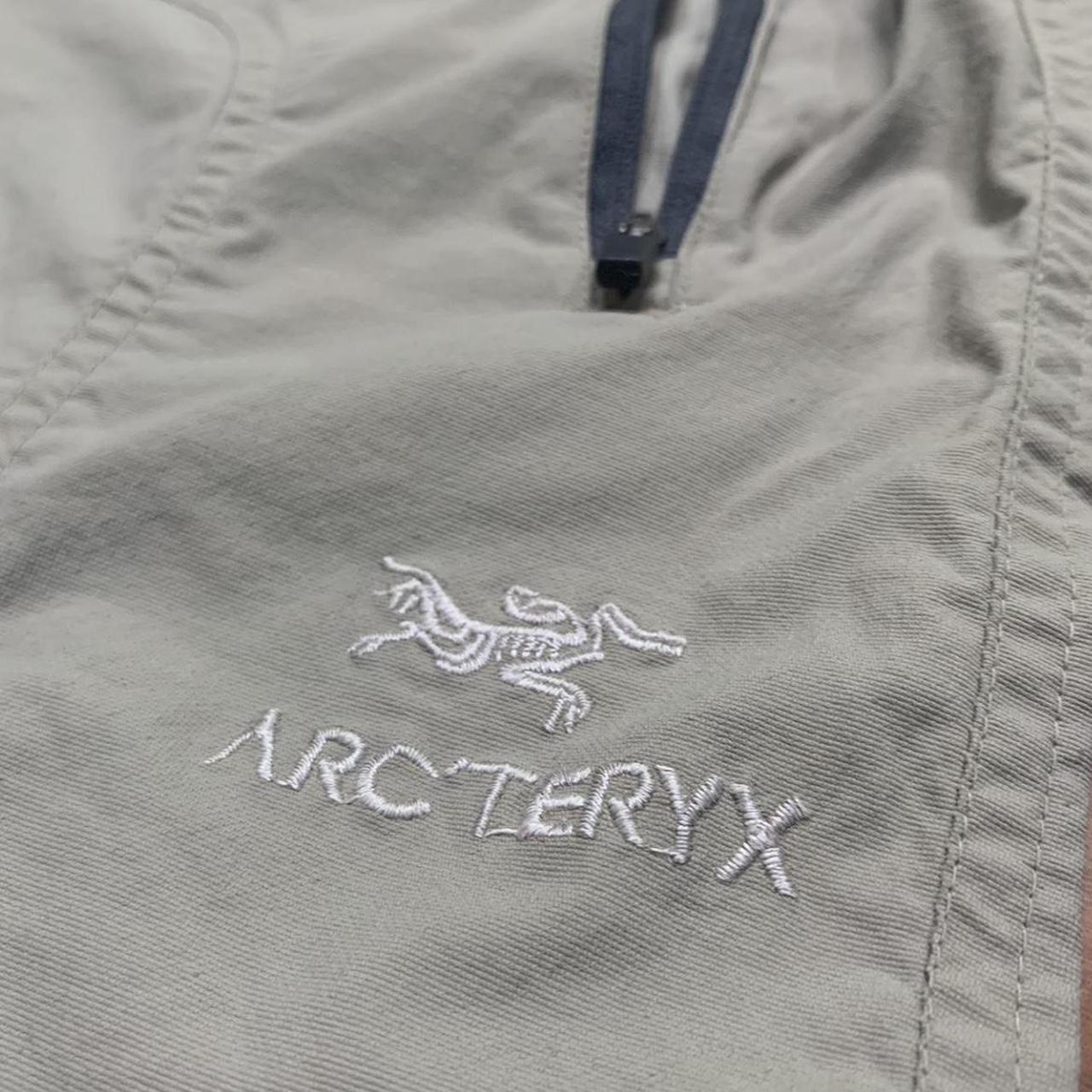 Repop Arcteryx beige shorts Size womens small Zipper... - Depop