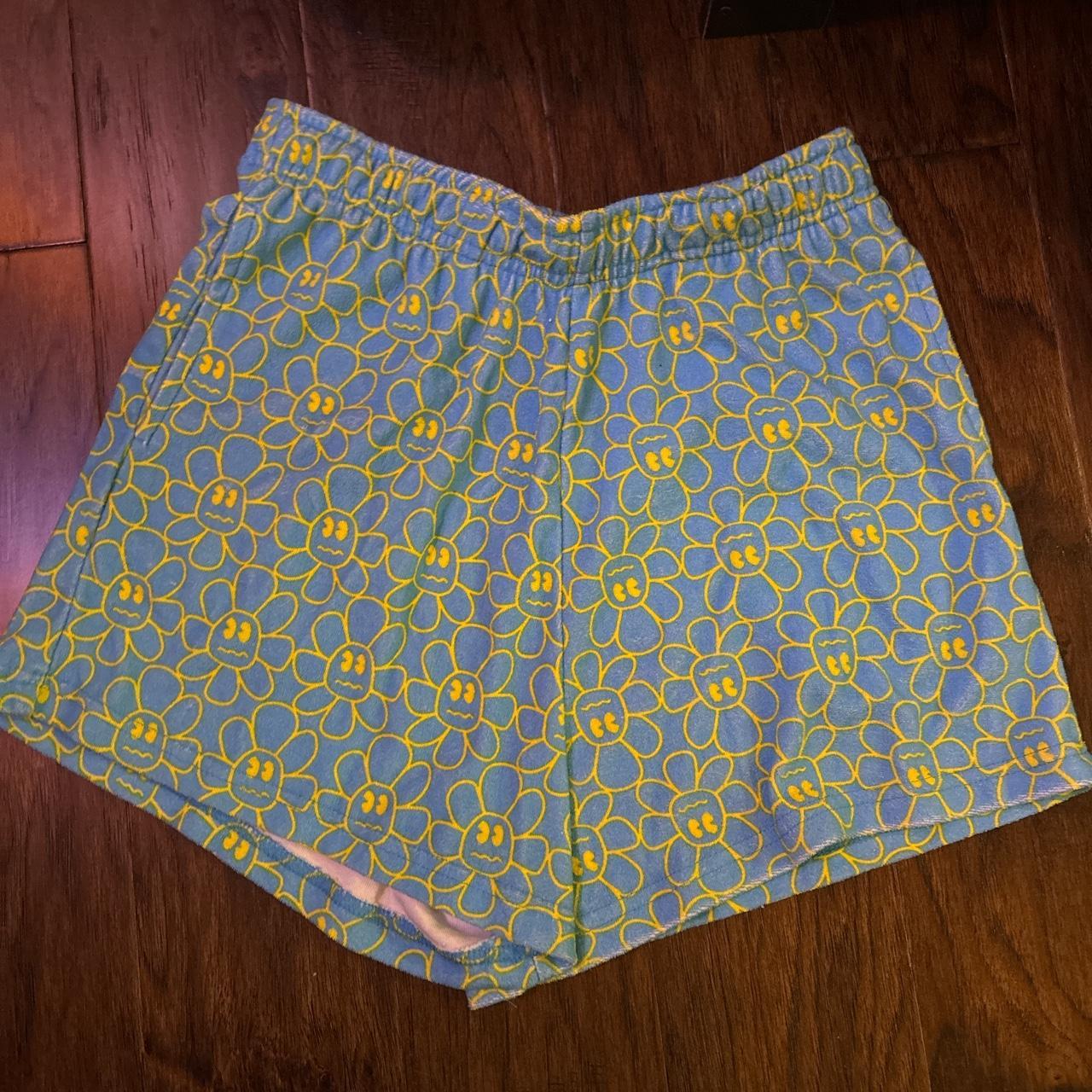 blue and yellow ALAB shorts from zumiez. bought too... - Depop