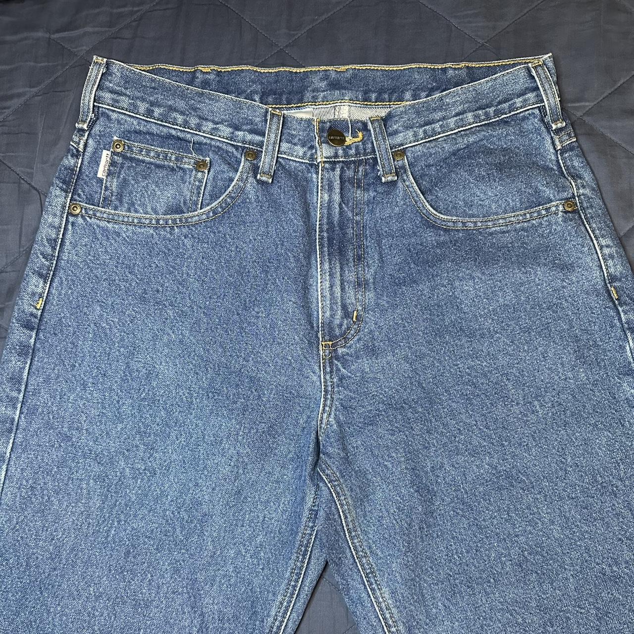 Carhartt Denim Jeans 33x30 Brand New? Maybe idk Dark... - Depop