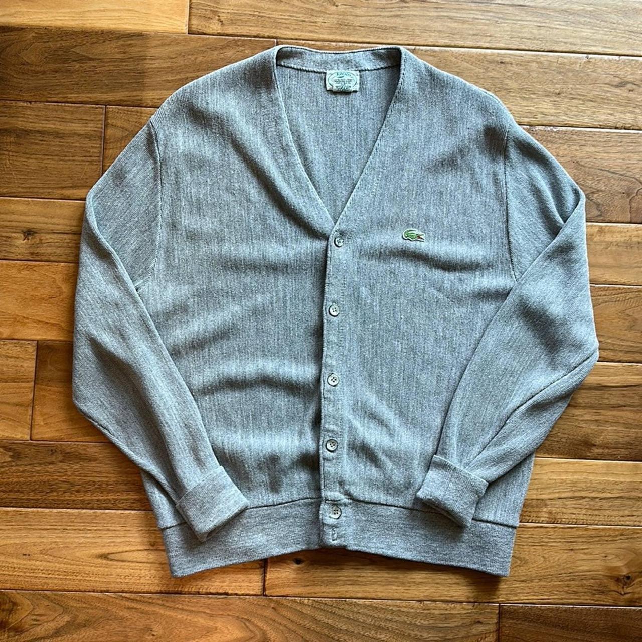 Lacoste grey outlet cardigan