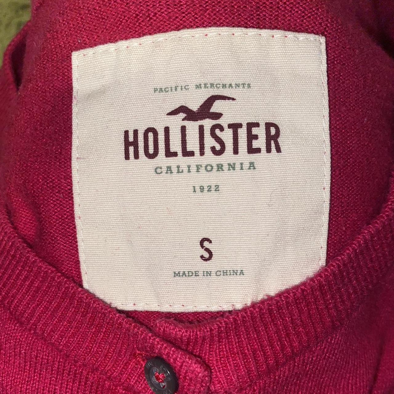 Hot pink Hollister ruffle pocket cardigan size... Depop