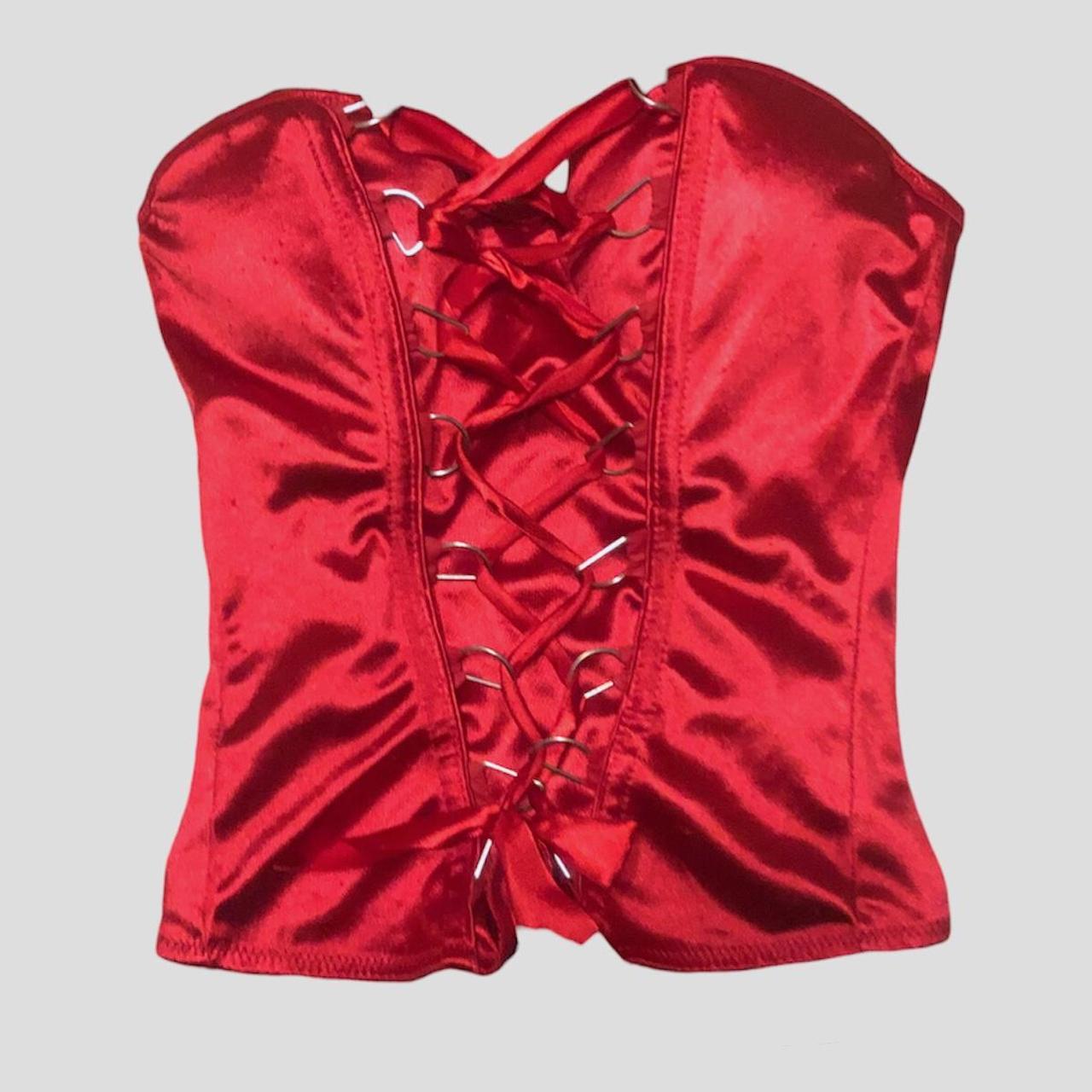 Women's Red Corset Depop