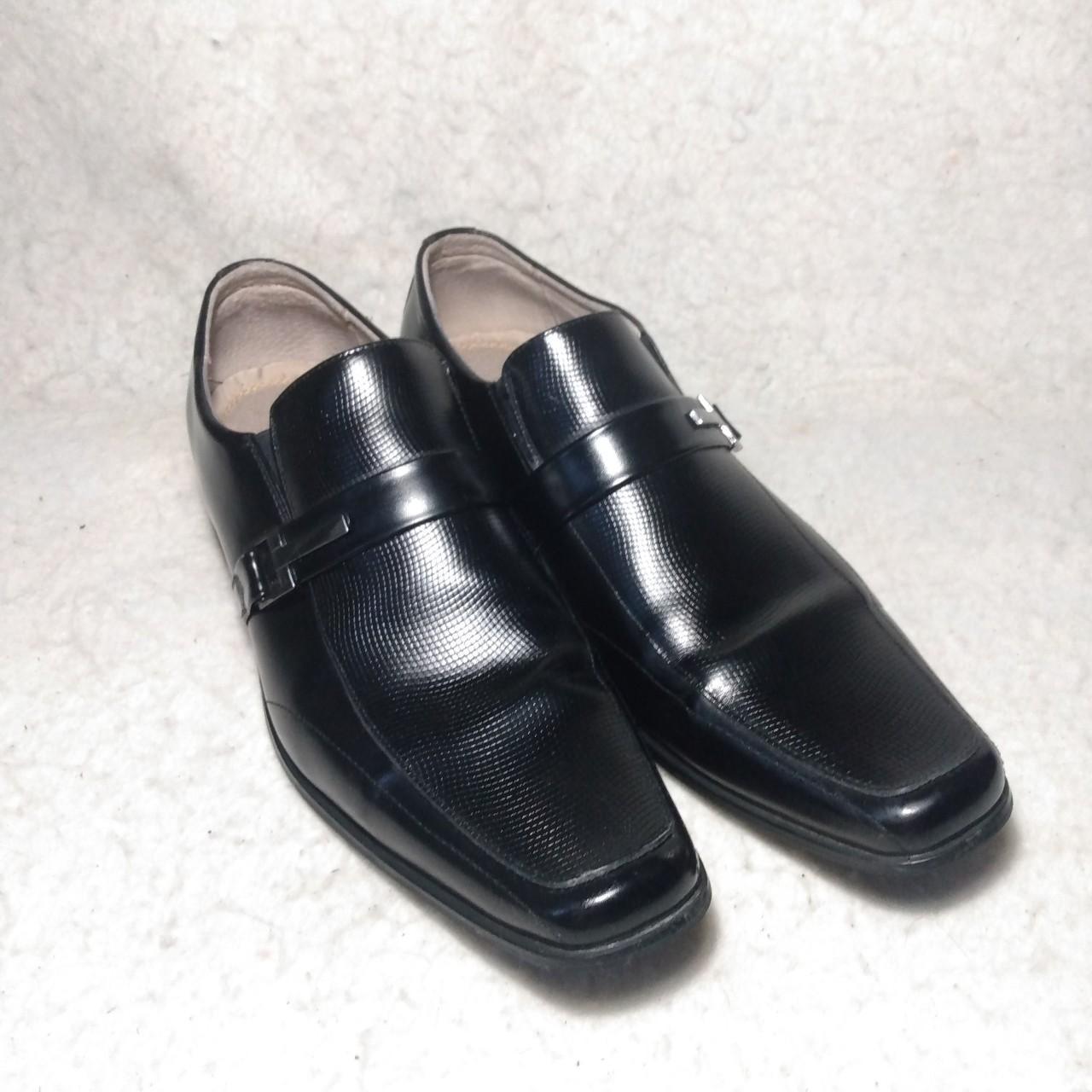 stacy adams black and gold loafers