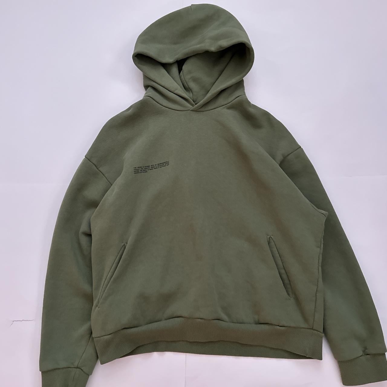 sage green pangaia hoodie!! size medium but can also... - Depop