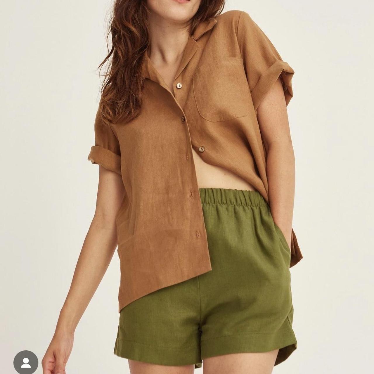 Lykke Wullf Women's Brown and Tan Shirt (2)