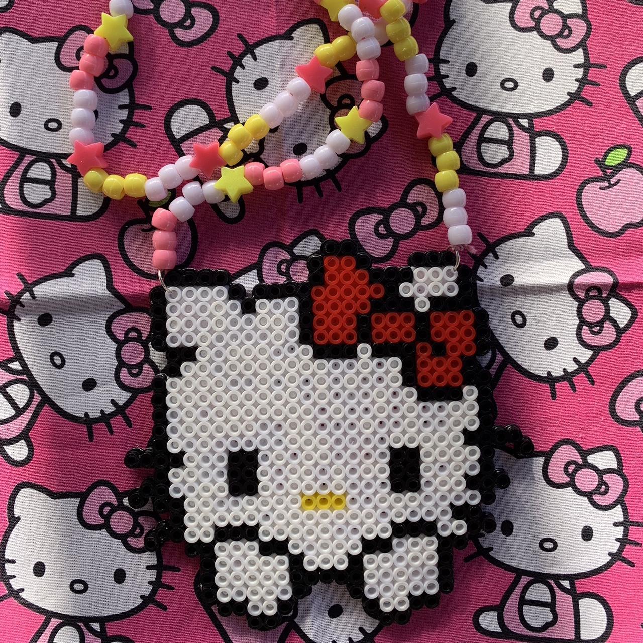 Large HelloKitty kandi/perler necklace -Super cute,... - Depop