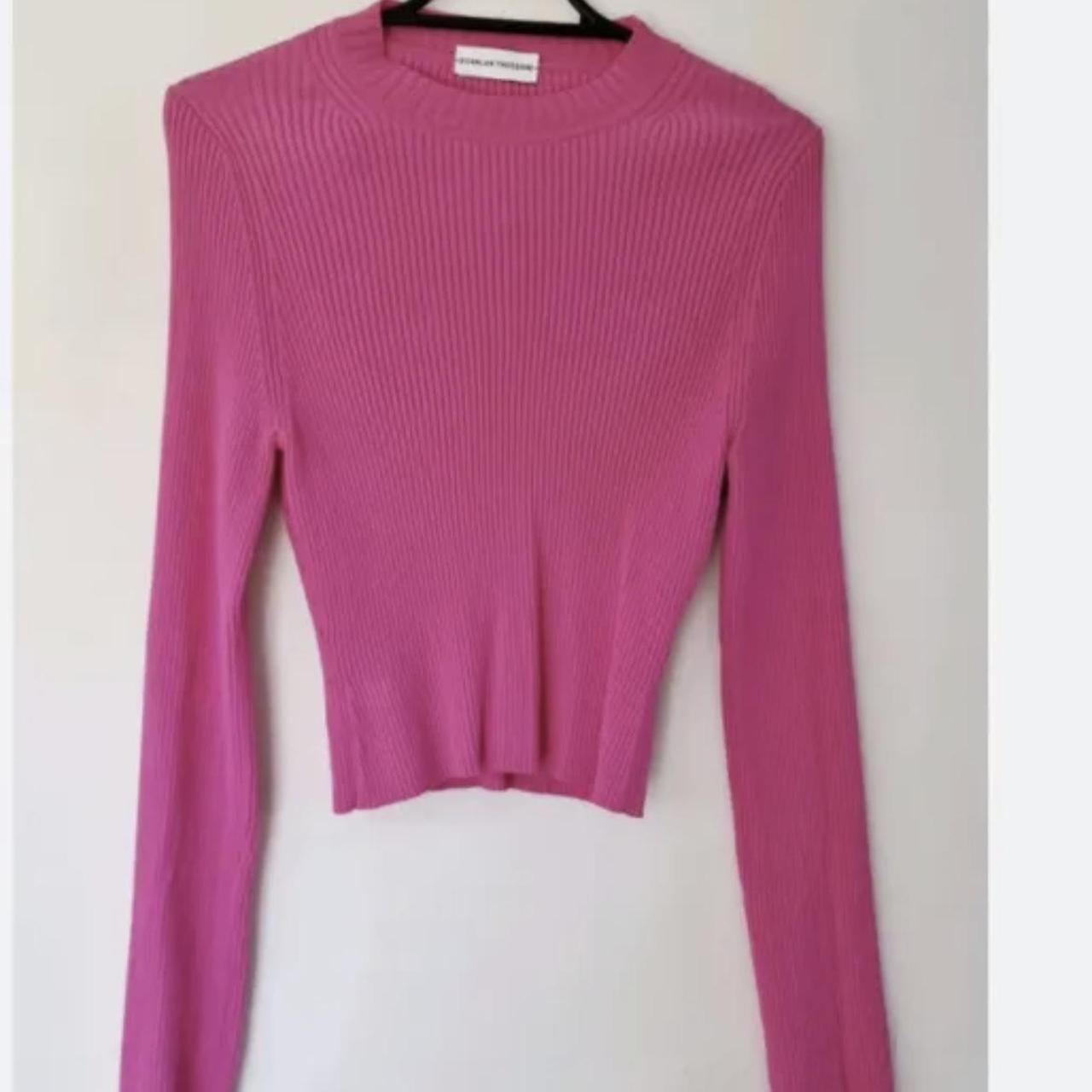 Pink scanlan theodore jumper xs crepe knit The most... - Depop