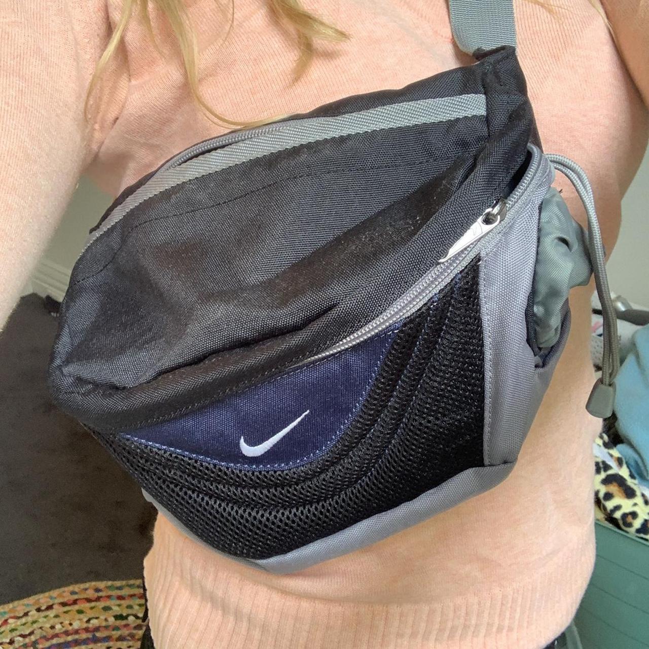 Vintage navy/grey Nike cross body bag. Includes... Depop