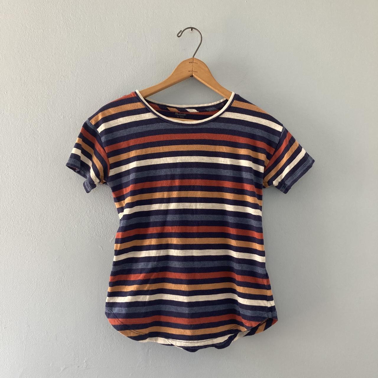 Fitted Madewell striped t shirt. Condition is 8 10 Depop