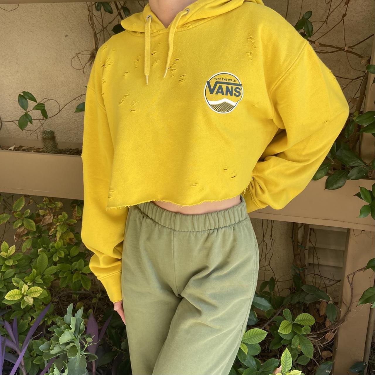 Vans off the shop wall yellow crop top