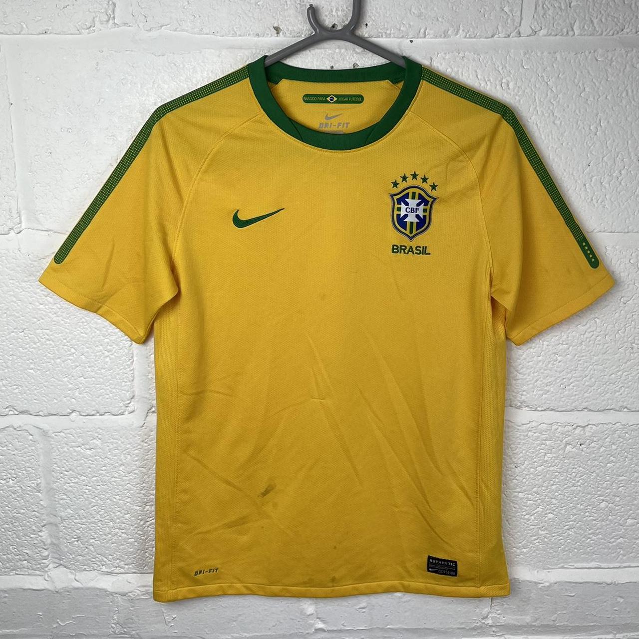 🌼Features: Nike Brazil football shirt yellow and... - Depop