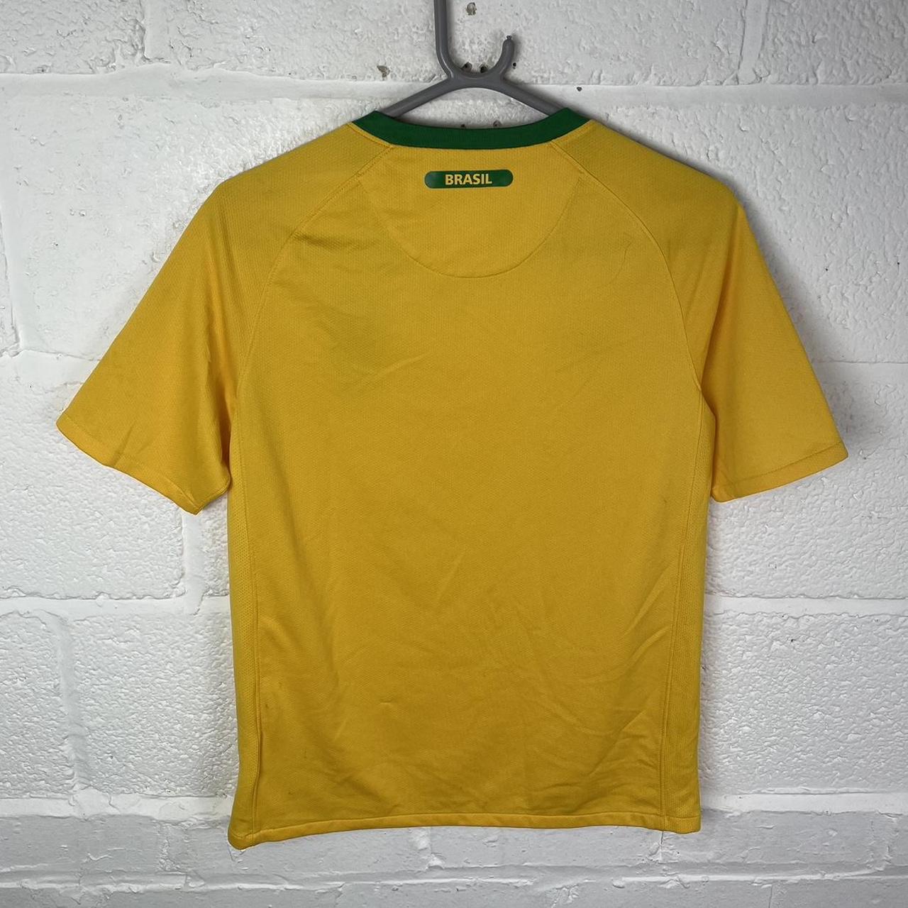 🌼features: Nike Brazil Football Shirt Yellow And - Depop