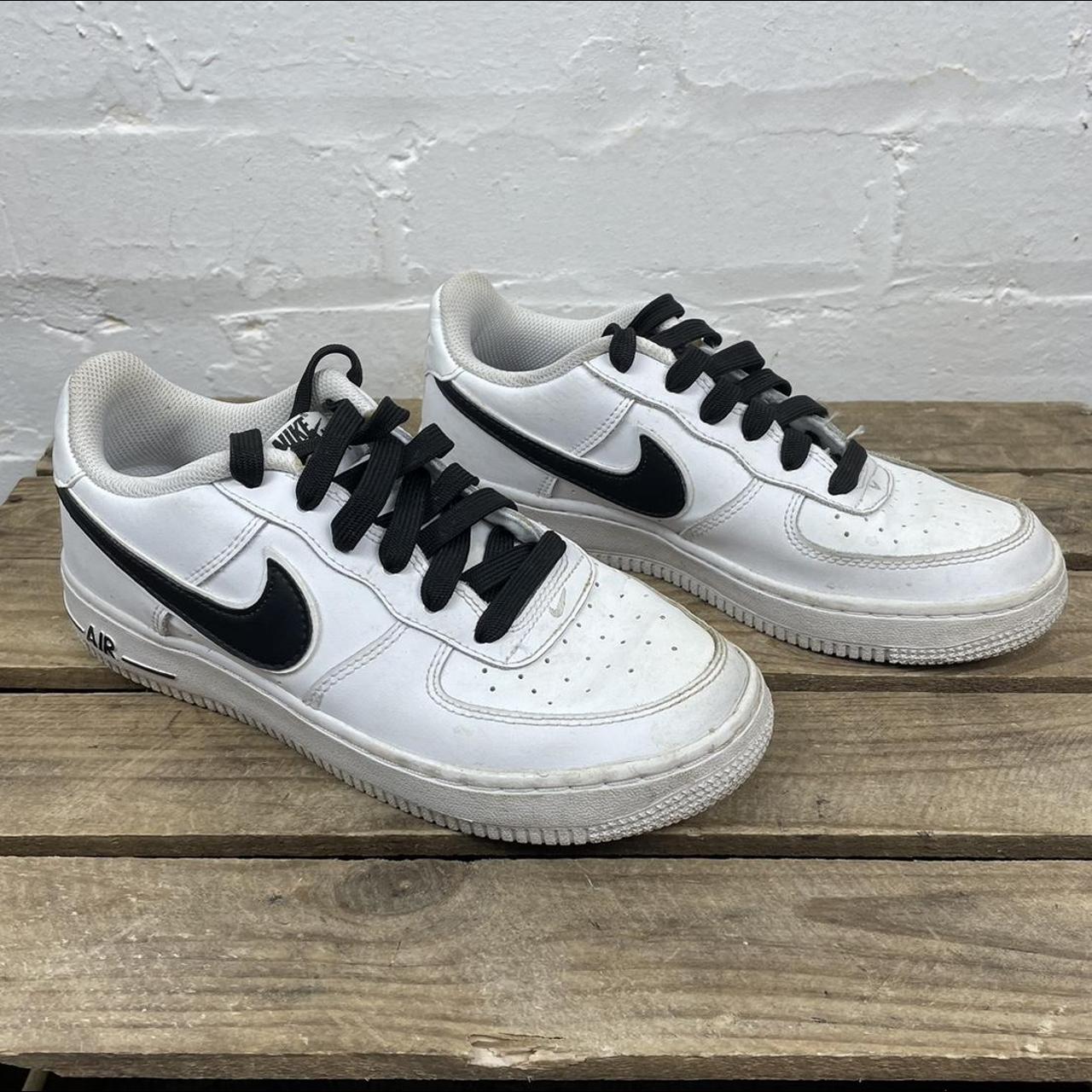 🌼Features: Nike Air Force 1 trainers with black tick... - Depop