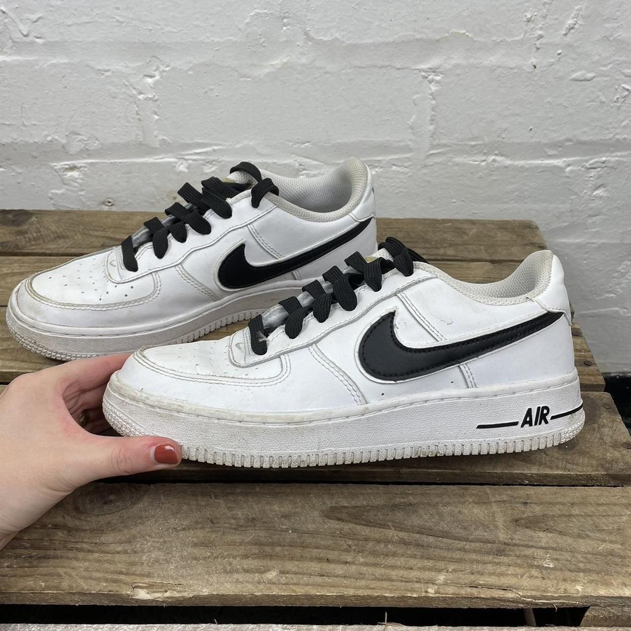 🌼Features: Nike Air Force 1 trainers with black tick... - Depop