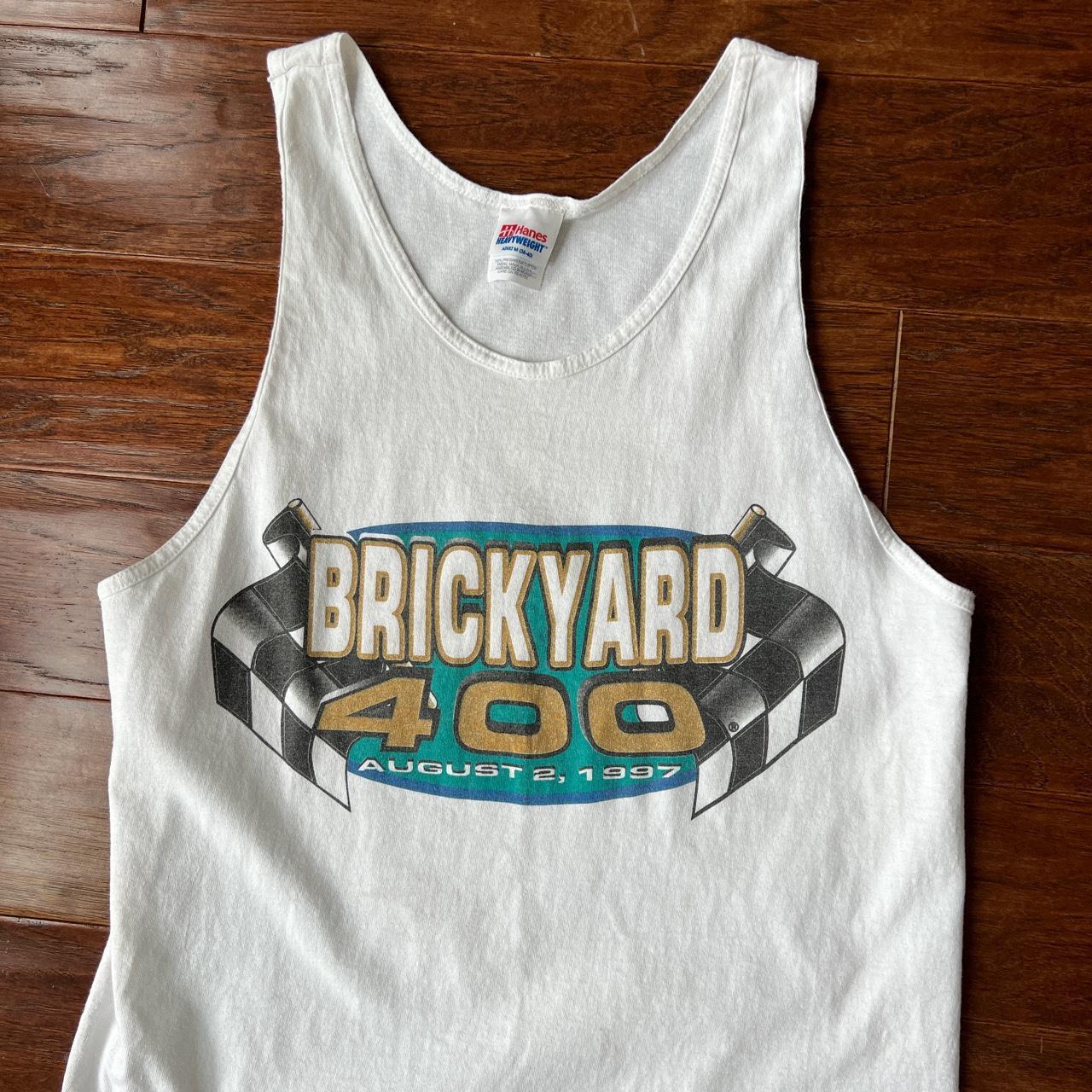 Hanes Men's White and Blue Vest Depop