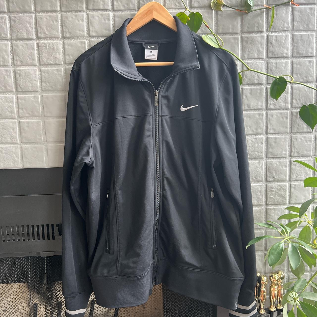 Nike Full Zip Black Athletic Running Jacket XL A