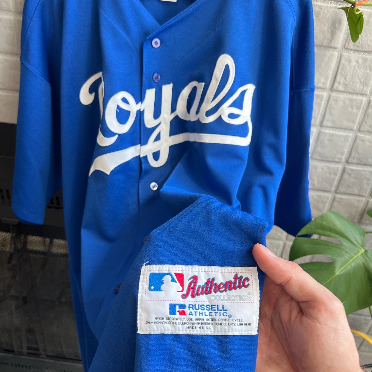 90's Kansas City Royals Baseball Jersey By Logo - Depop