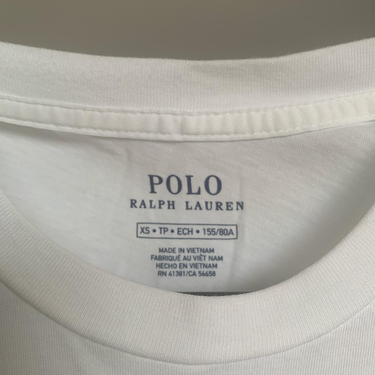 Polo Ralph Lauren white tshirt. Size XS. Barely... - Depop