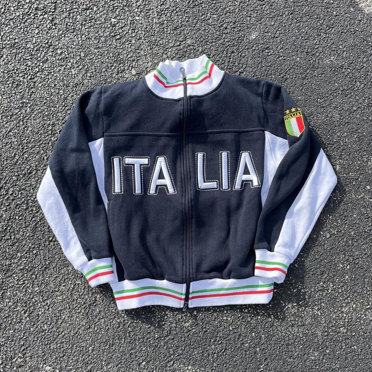 Soccer Zip Up Italy - size xs - no flaws - has a... - Depop