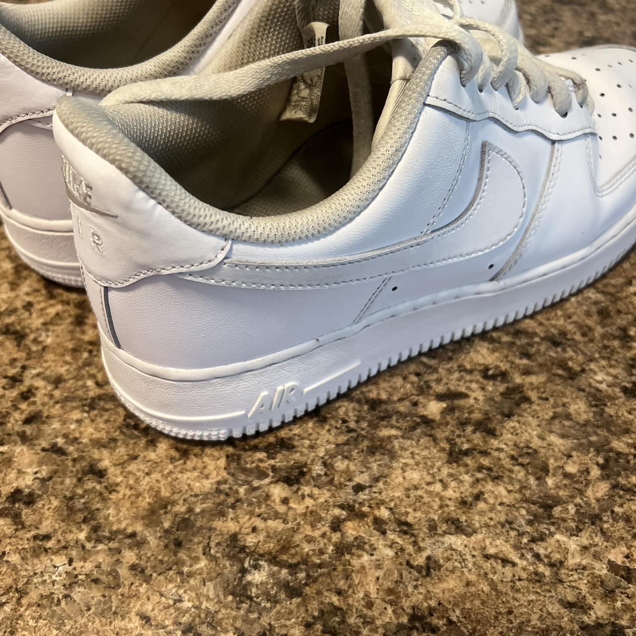 Nike Womens Air Force 1 07 Low Retro Triple White... - Depop