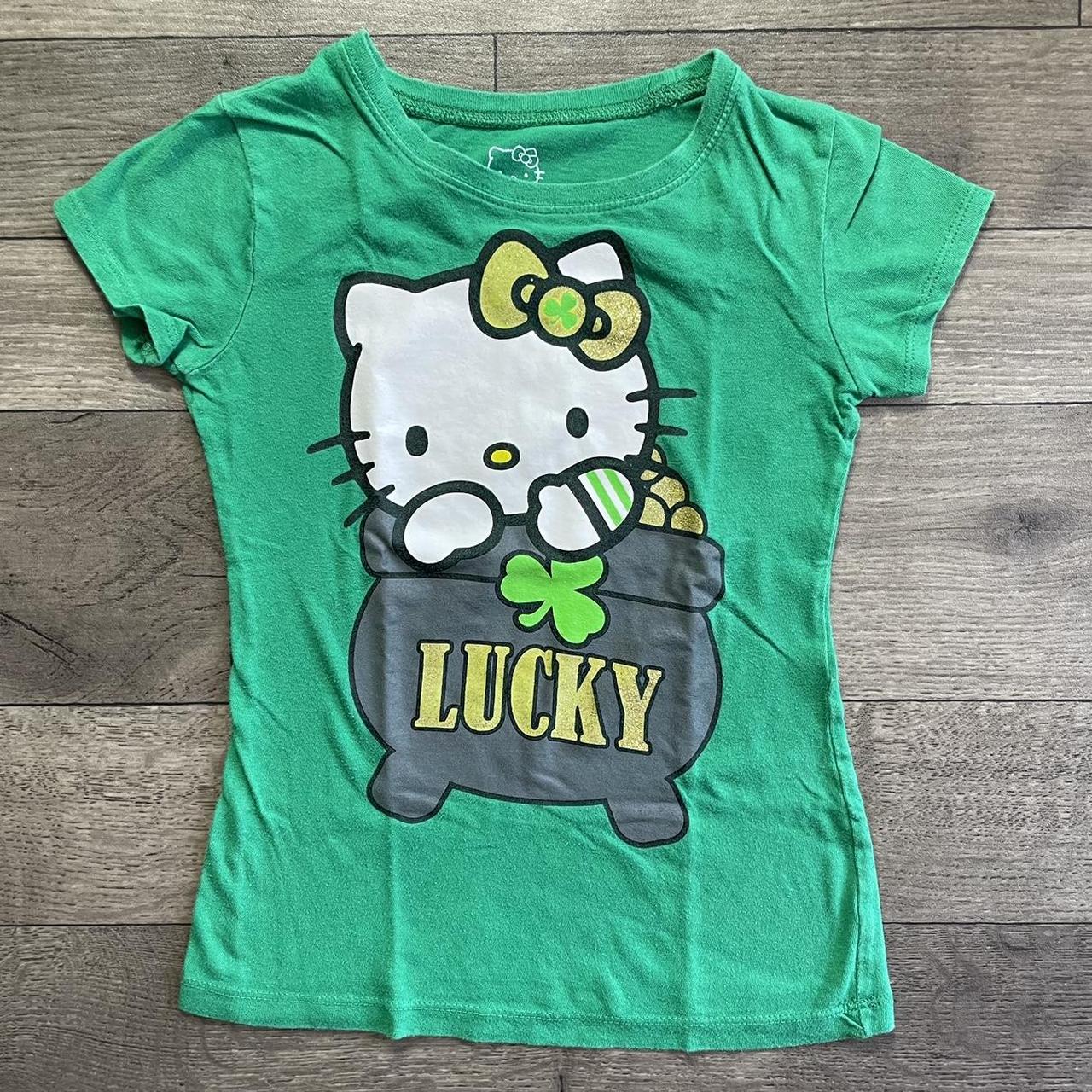 Buy Hello Kitty Green Graphic Print T-shirt for Women