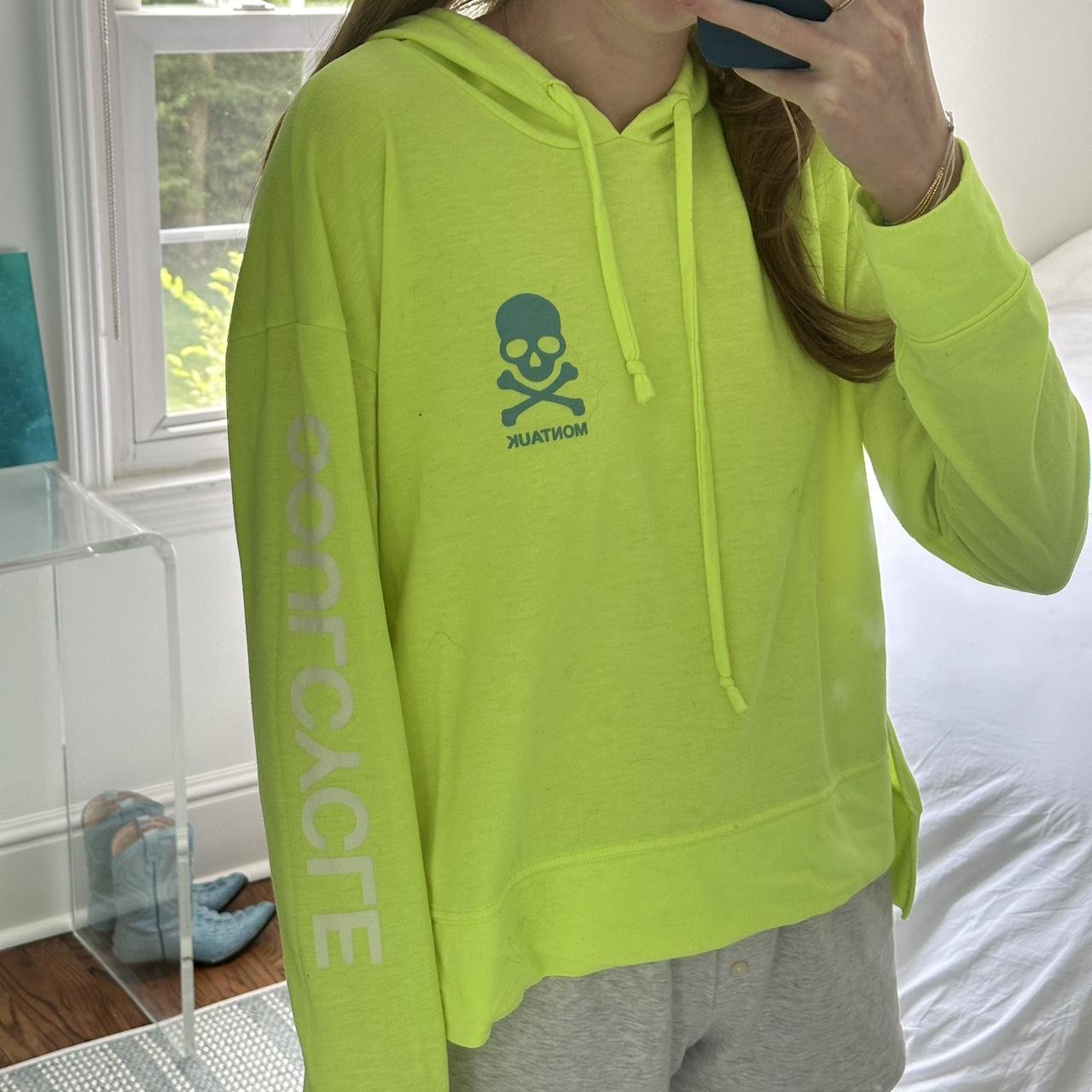 Soulcycle x montauk neon yellow hoodie soulcycle. Depop