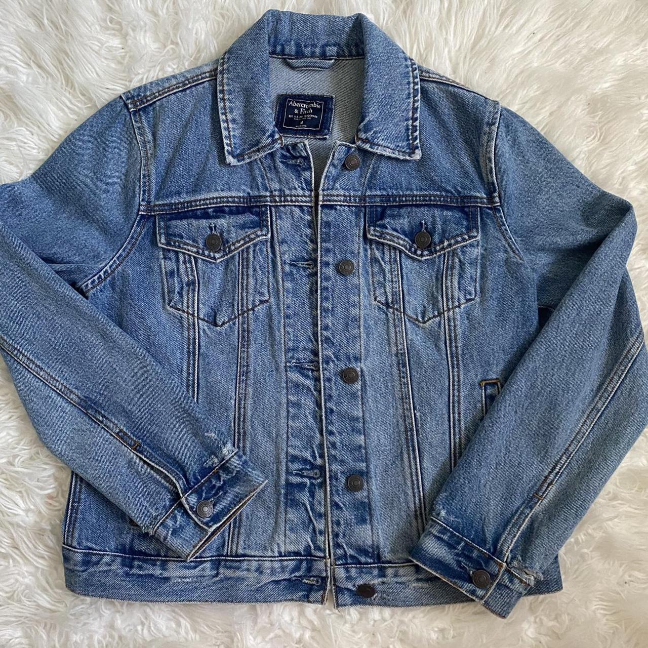 Abercrombie & Fitch Women's Blue Jacket | Depop