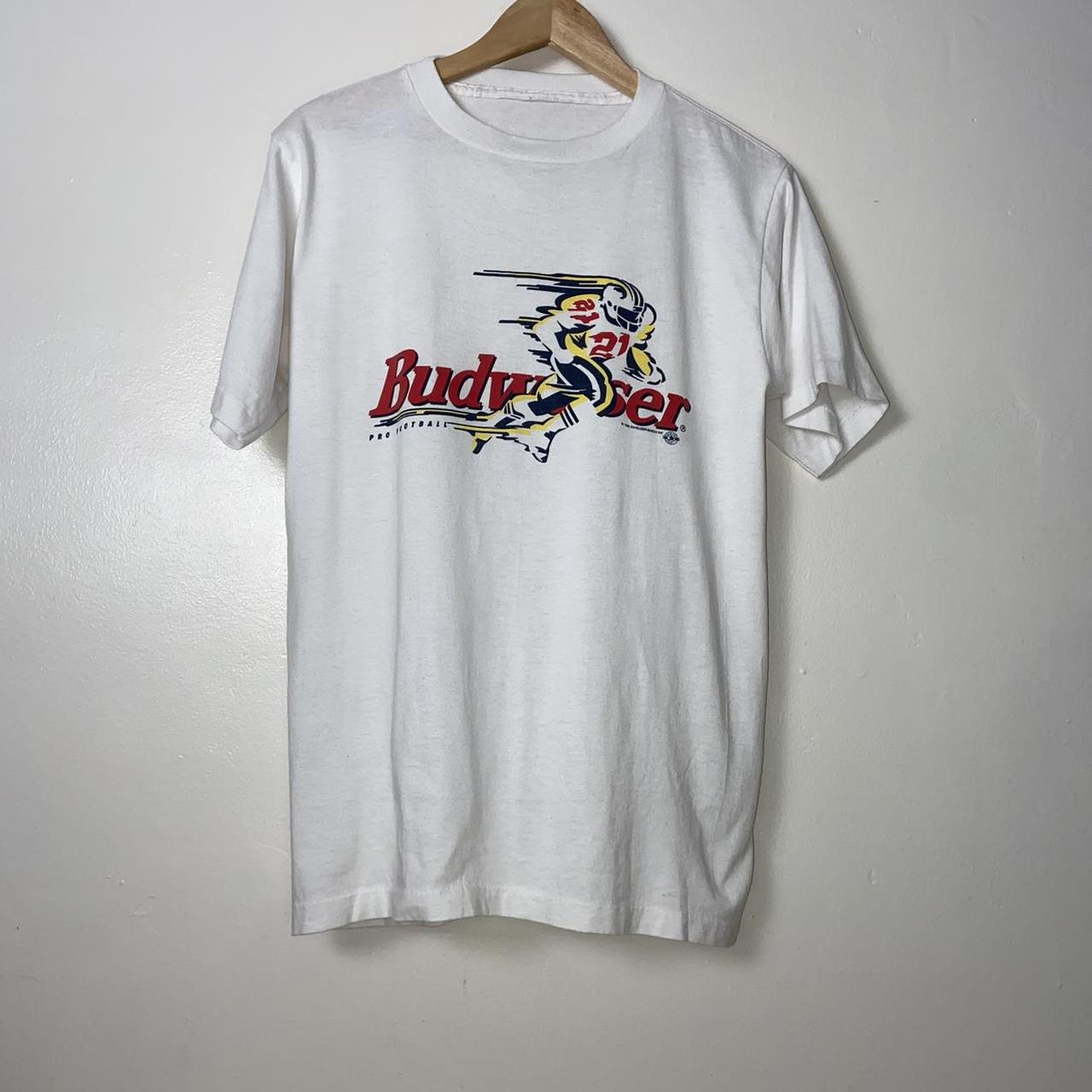 *1993 vintage BUDWEISER PRO FOOTBALL tee shirt with... - Depop