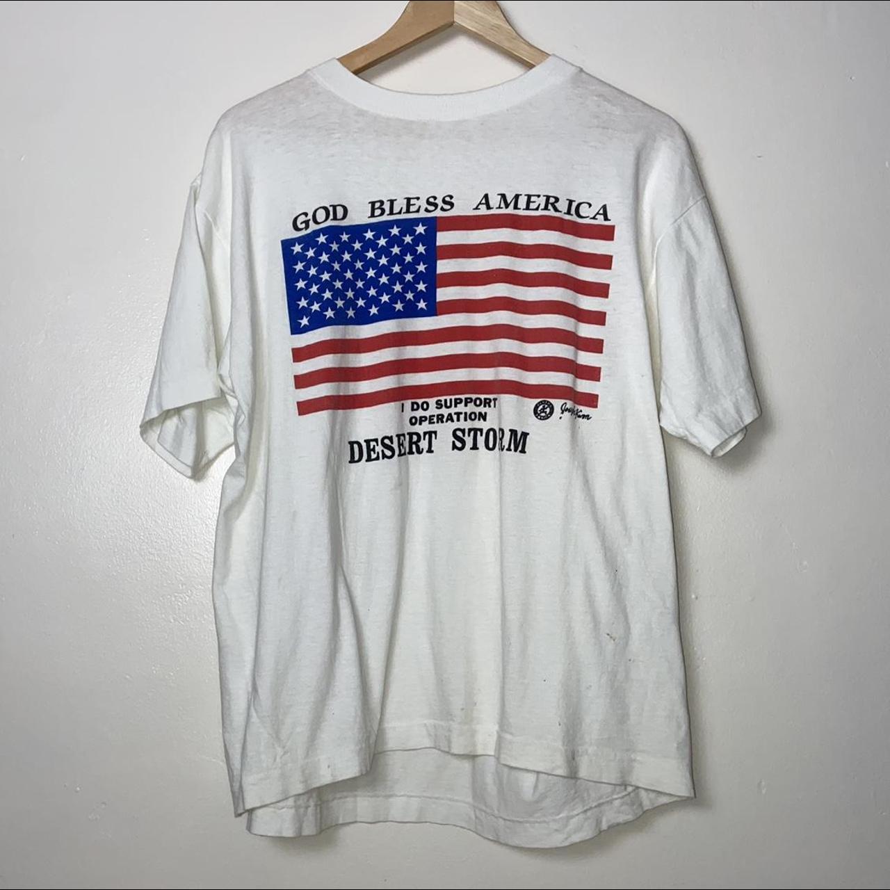 * 1990 vintage OPERATION DESERT STORM patriotic tee... - Depop