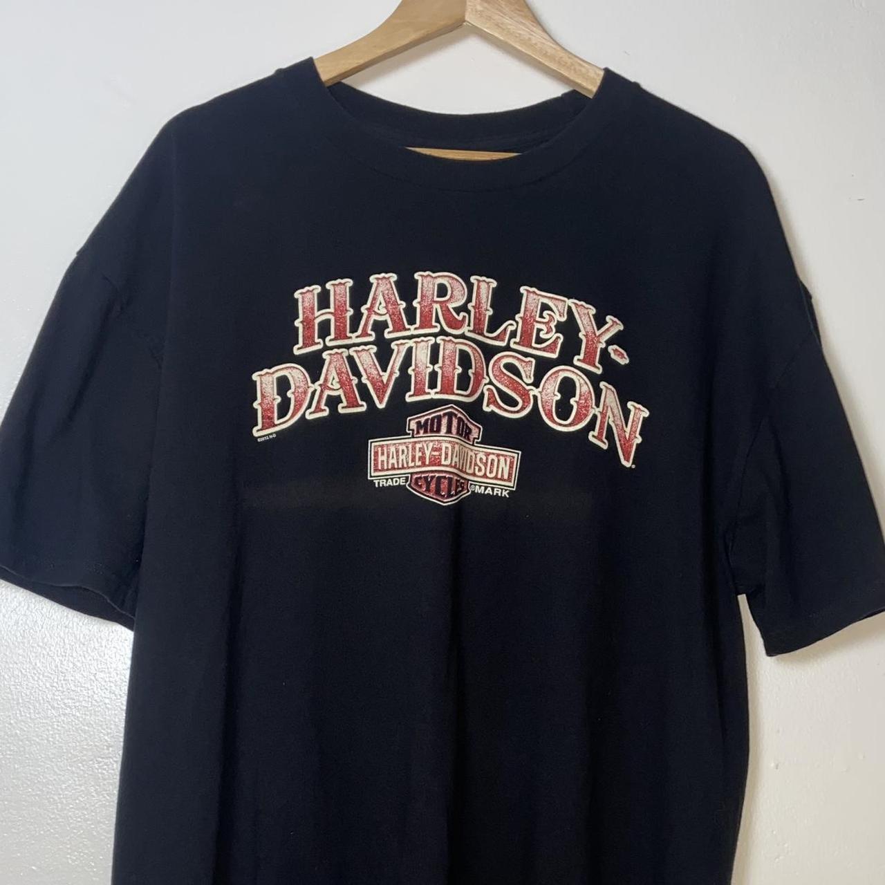 * 2012 HARLEY DAVIDSON biker tee shirt with red... - Depop