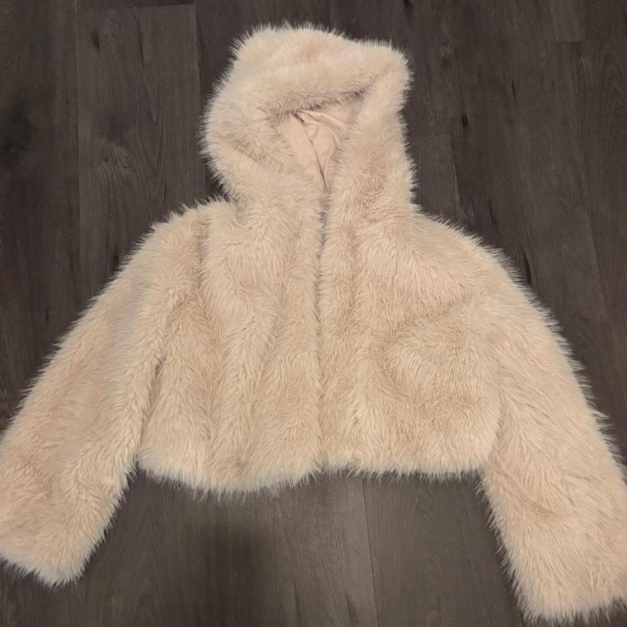 ジャケット・アウター Faux Fur Hoodie Duffle Coat nude petal S Faux Fur Hoodie Duffle Coat nude petal S
