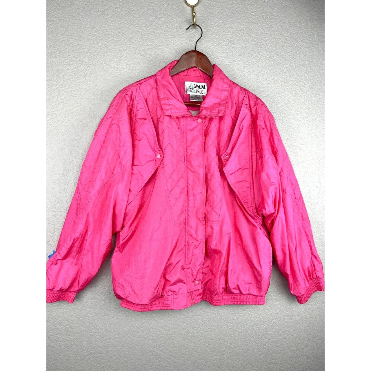 Vintage Barbie Pink Track Jacket Sz Large 80s 90s... - Depop