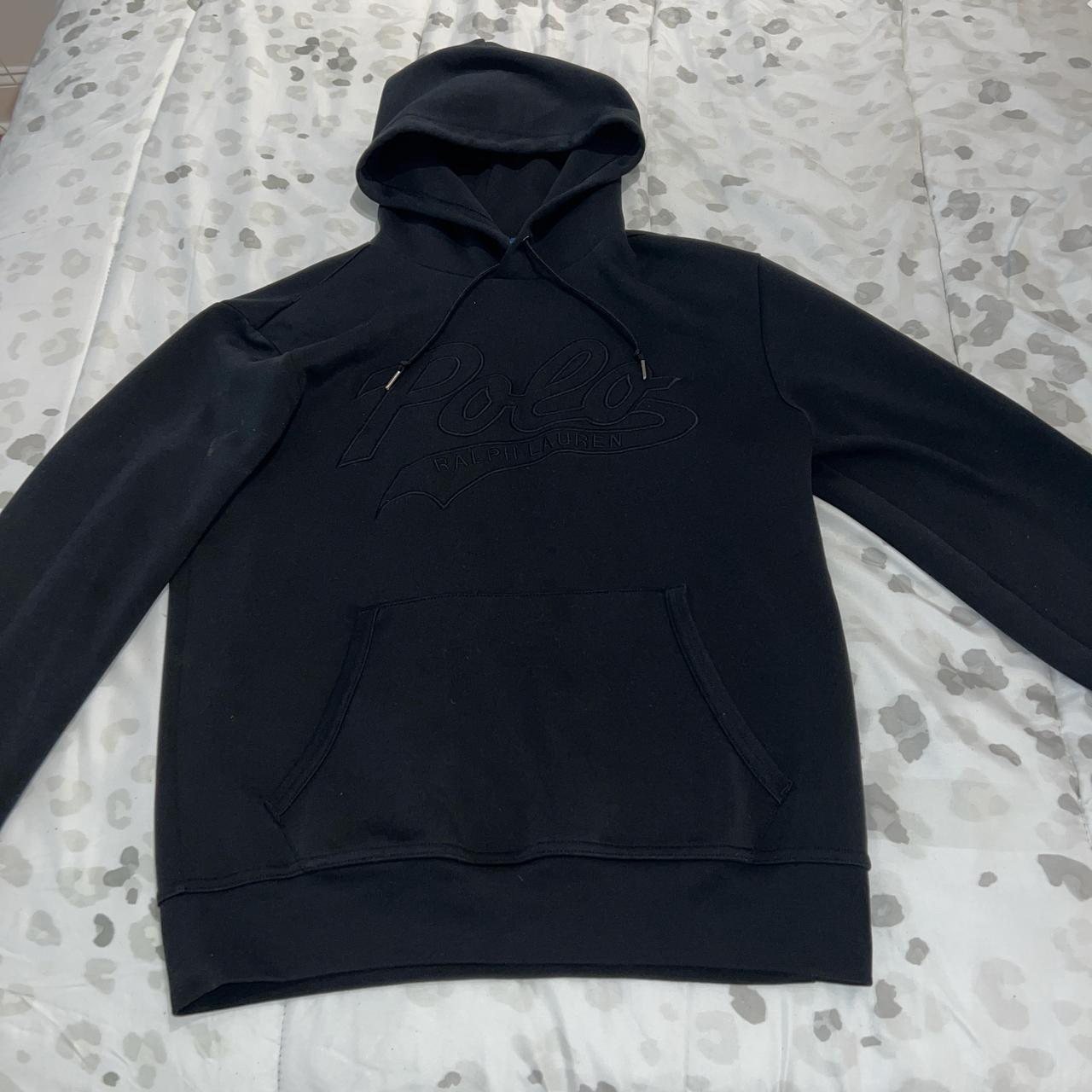 Black Polo Ralph Lauren Hoodie -small and barely... - Depop