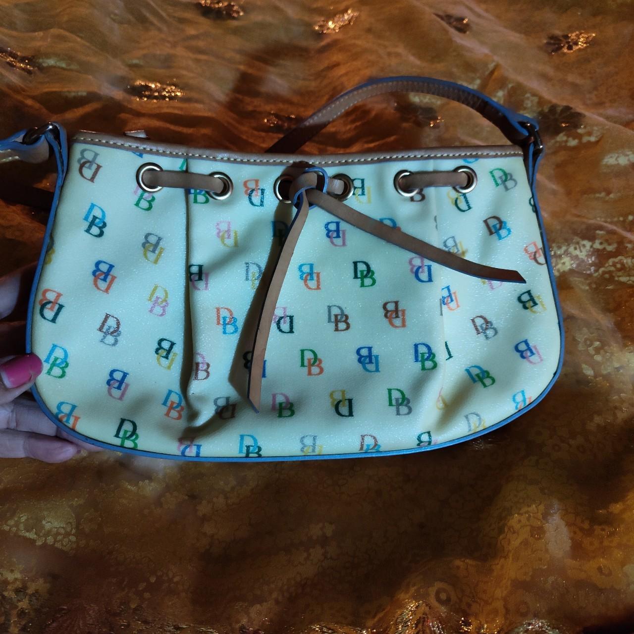 Dooney Bourke multicolor logo vintage shoulder bag