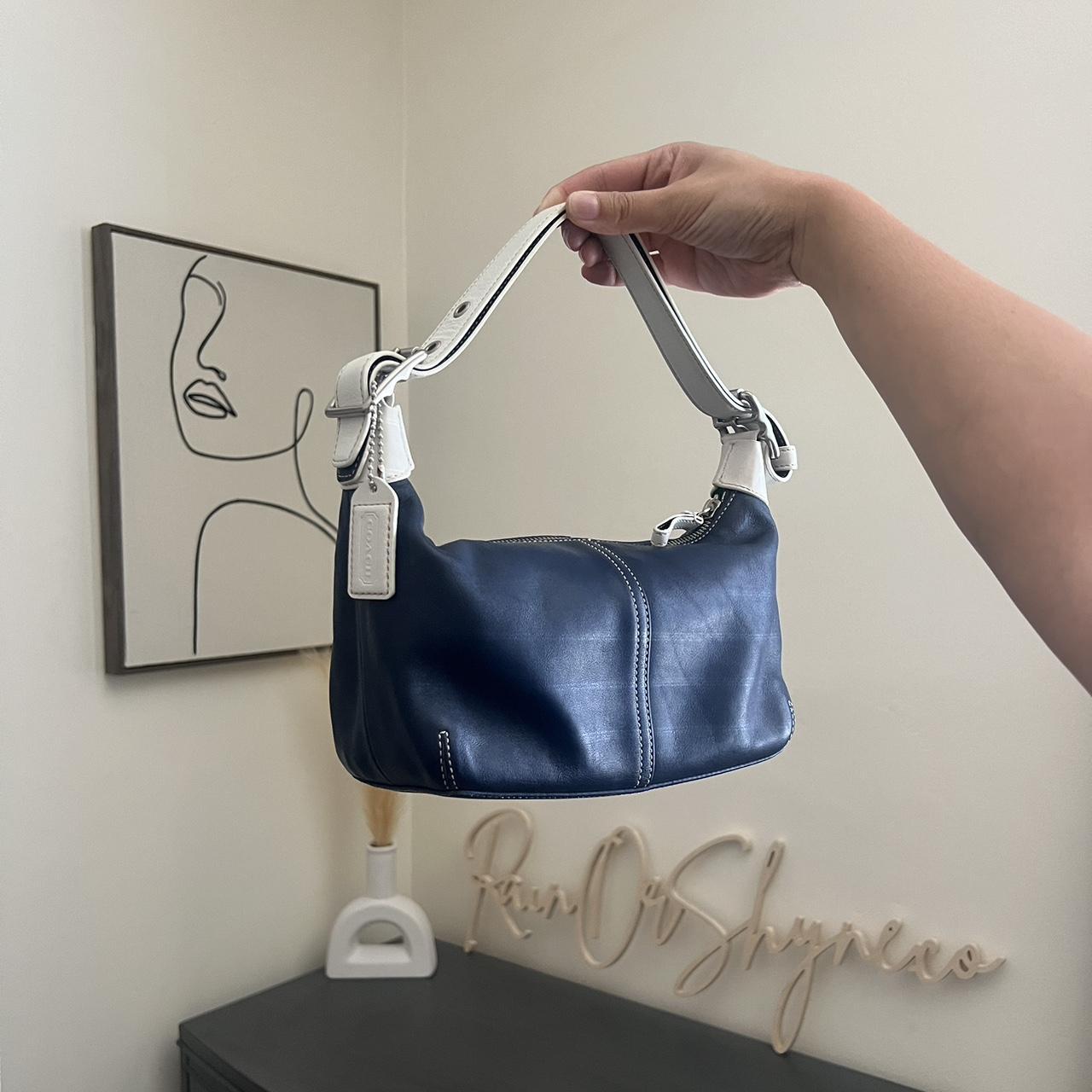 Y2K VTG Coach legacy demi hobo navy Baguette In | Depop
