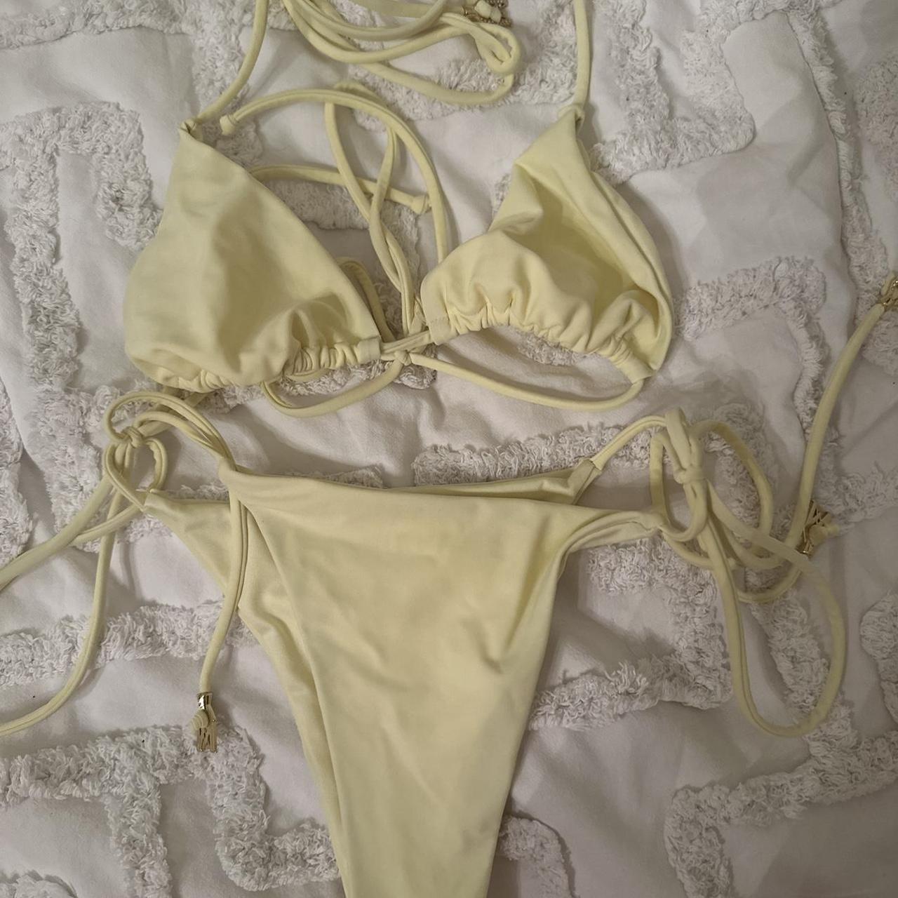 Yellow meski bikini perfect condition only worn once... - Depop