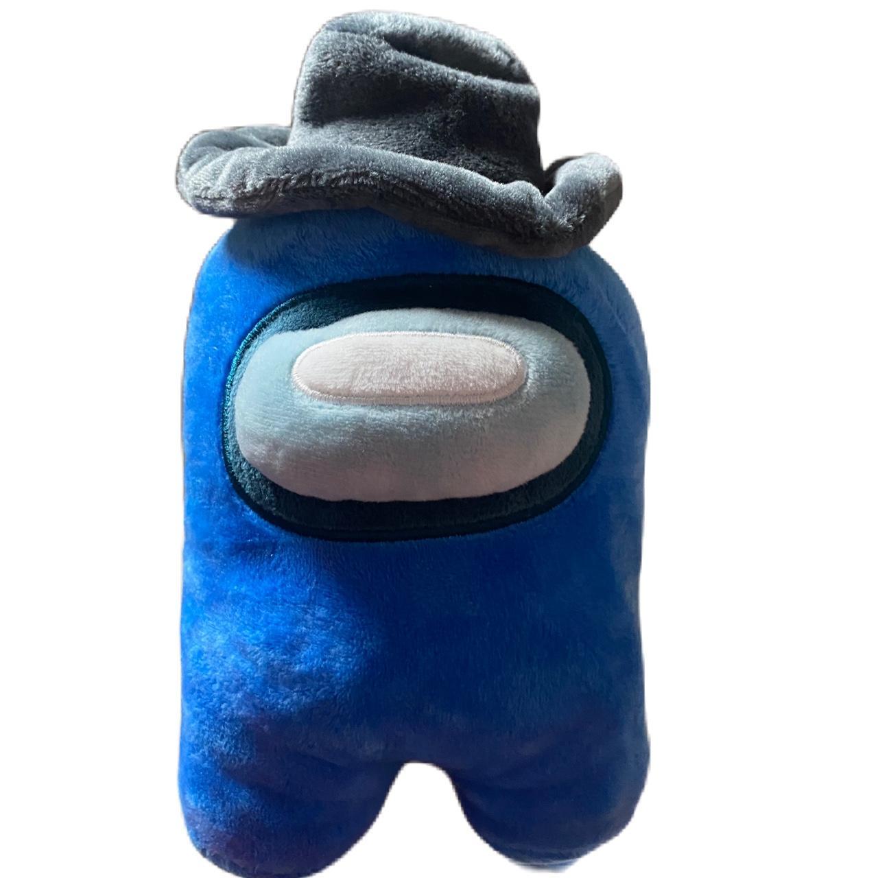 blue-among-us-plush-with-cowboy-hat-depop