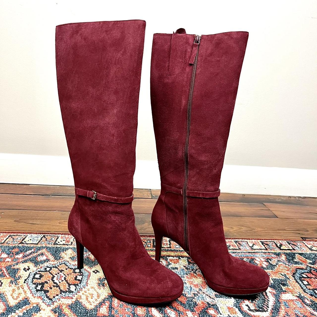 Nine west suede knee hotsell high boots