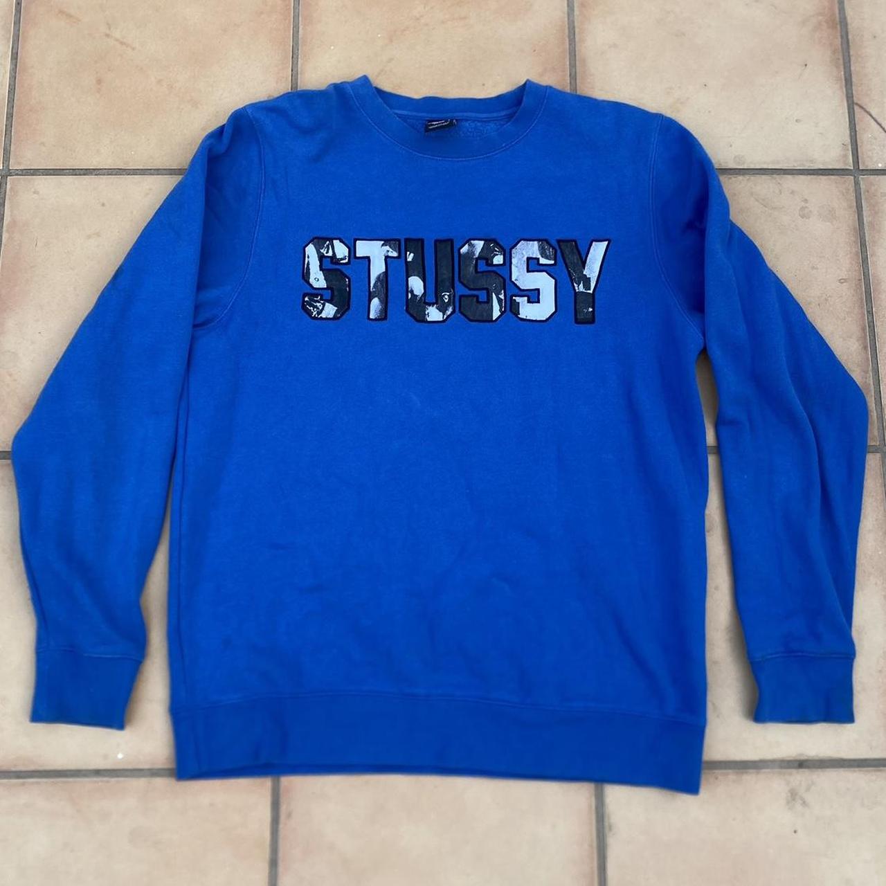 Stussy blue sweatshirt deals