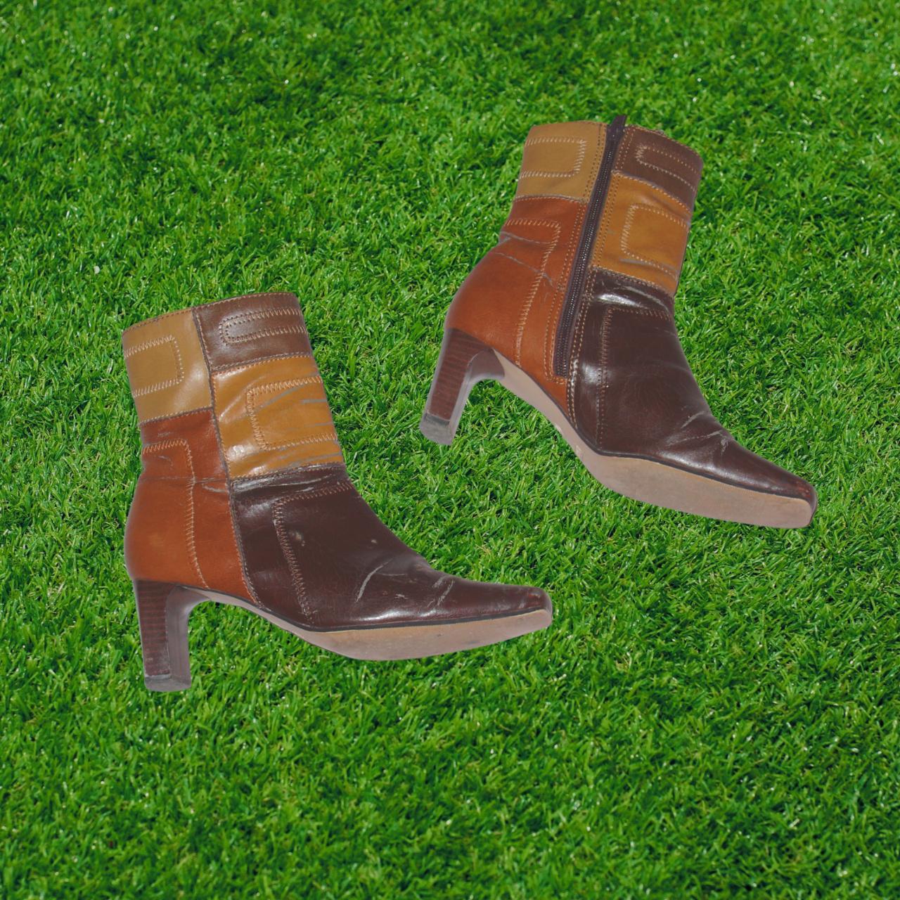 Women's Brown and Tan Boots Depop