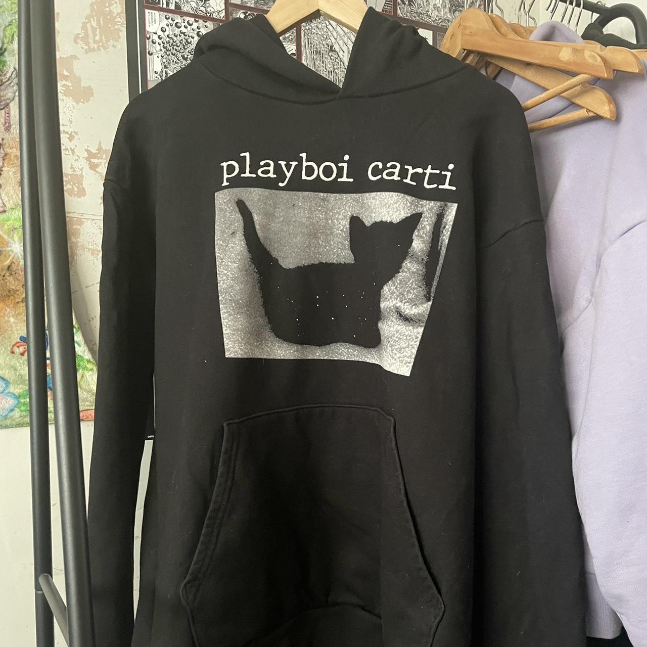 Playboi Carti official merch cat hoodie Silly little... - Depop