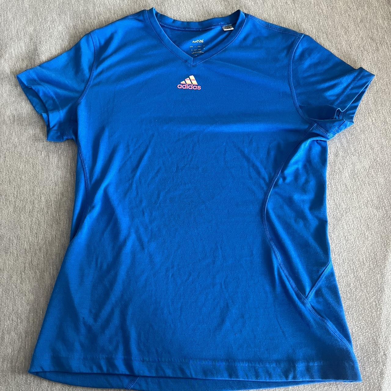 adidas climalite blue t shirt