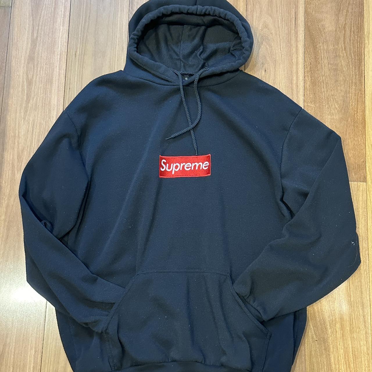 Knock off Supreme hoodie, size XL but fits small size - Depop