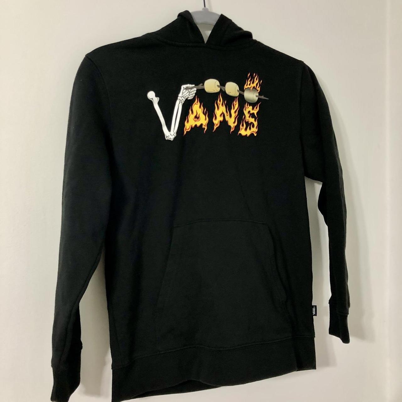Black Vans fire hoodie Womens medium never worn Depop