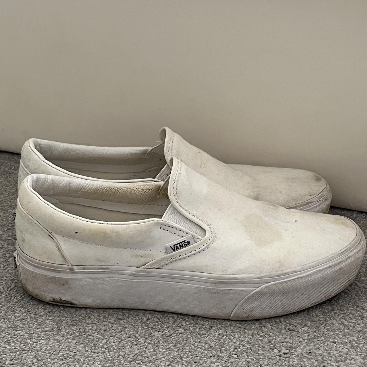 white slip on platform