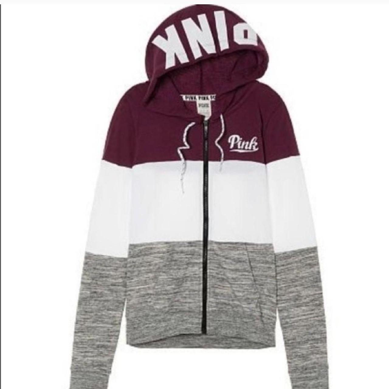 Victoria secret clearance pink maroon hoodie