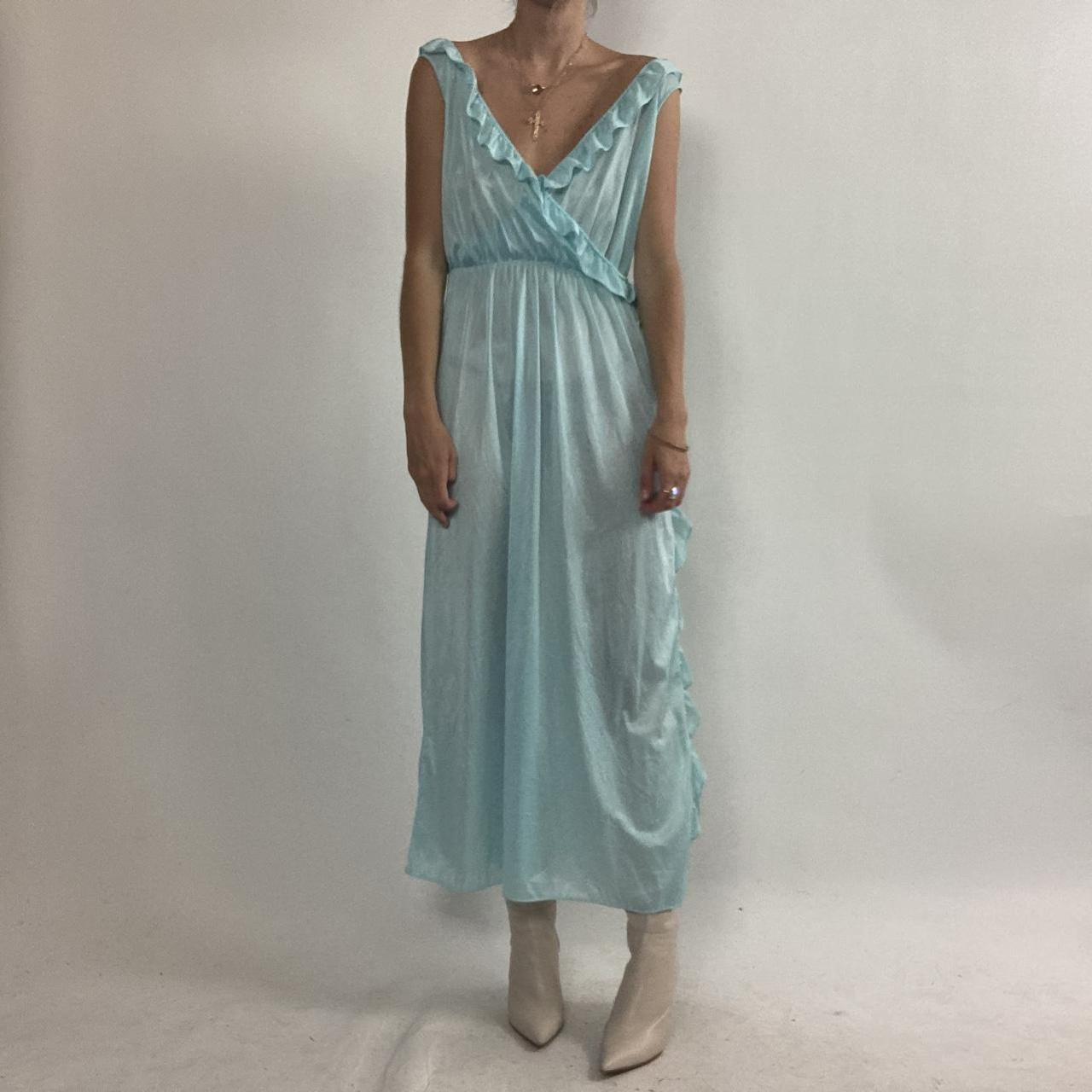 60s NYLON MAXI SLIP DRESS 60s vintage Depop